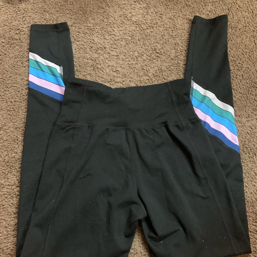 Multi color stripe leggings